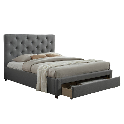 Grey double Bed
