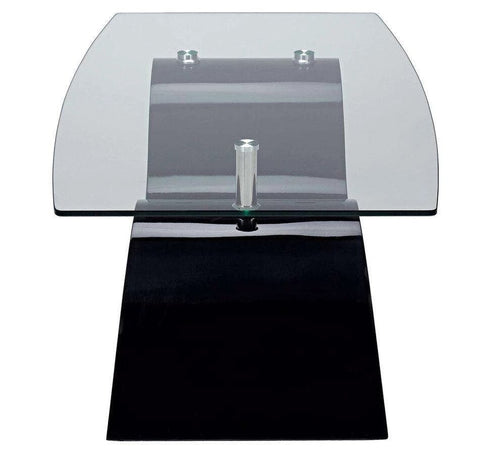 Black Table With Glass Surface