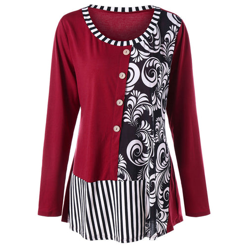 Red Printed Top